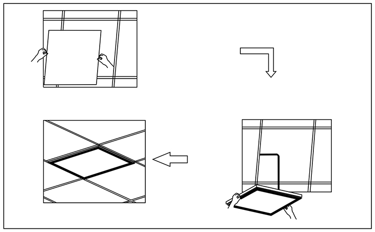 LED Panel Light embeded installation