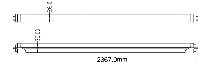 led tubo luce dimmension-2400