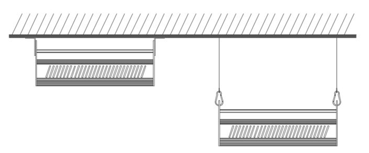 linear led high bay light installation