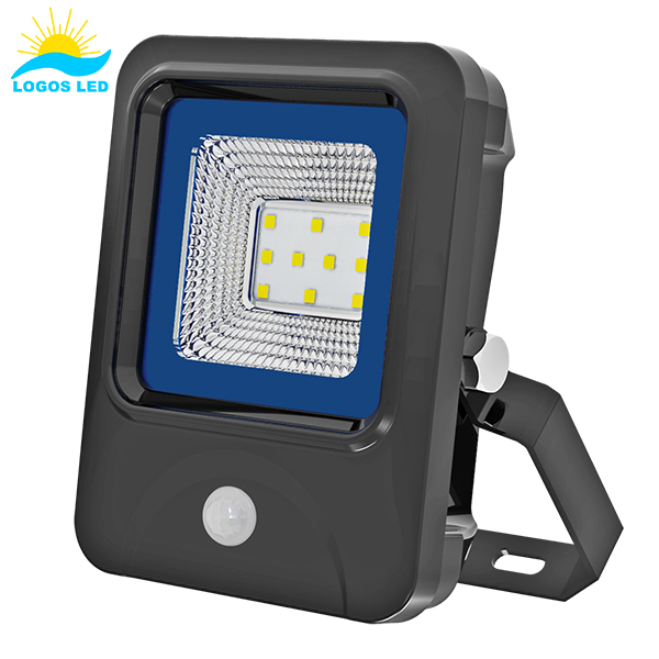 10W LED Flood Light front with motion sensor