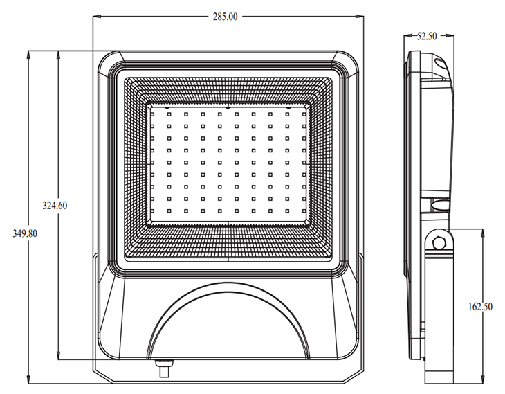 Diagramme-100W LED Flood Light