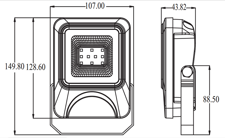 Diagramm-10W LED Flutlicht