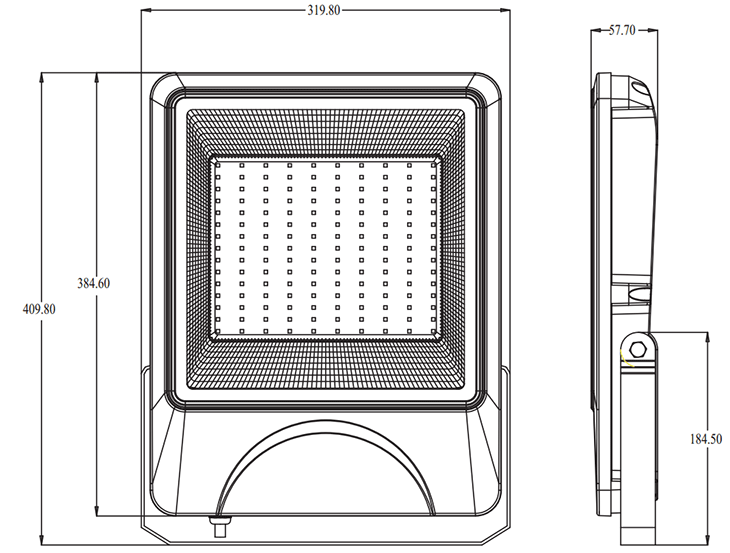 Diagram-150W LED Flood Light