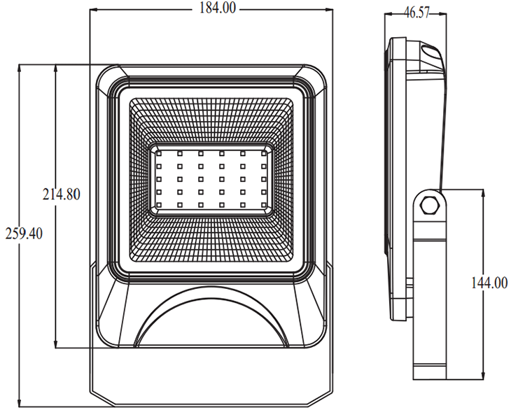 Diagram-30W LED Flood Light