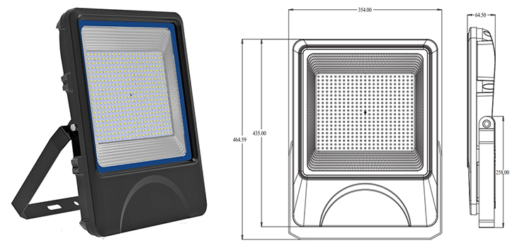 200W Luci di flusso a LED sottili