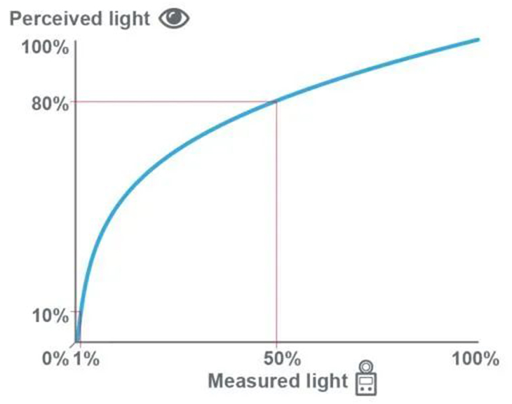 Wahrgenommenes Licht vs. gemessenes Licht