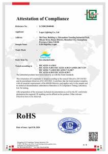 LogosLED RoHS Cert for LED High Bay Light New LogosLED RoHS Cert for LED High Bay Light New