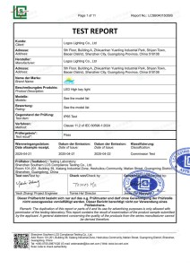 LogosLED IP65 Report for LED High Bay Light LogosLED IP65 Report for LED High Bay Light